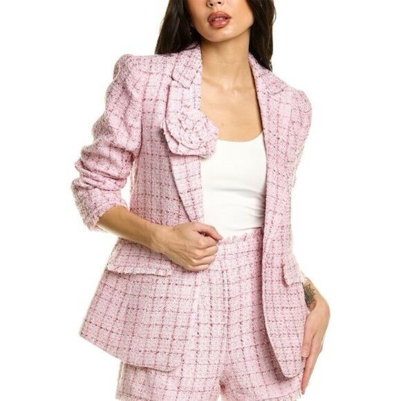 cinq a sept Jackets & Blazers - Cinq a Sept Pricilla Tweed Blazer Pink Quartz Size 12 NWT